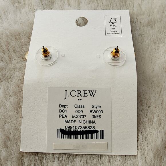 NEW J. Crew gold and White Pearl Bow Dangly Statement Earrings - Picture 6 of 7